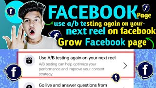 use a/b testing again on your next reel on facebook 2024 // yt of fb