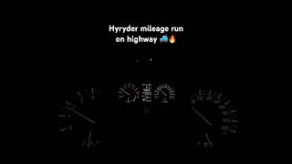 Hyryder neo drive mileage test on highway 🚙🔥 #hyryder #grandvitara #hybrid #mileage