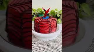 Spiderman cake #shorts #chocolatecake #spidermancake #themecake