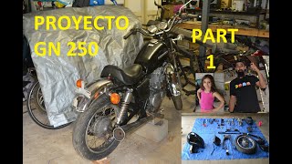 Como desarmar moto//Proyecto GN250 Parte 1