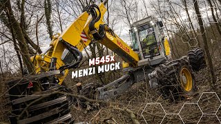 Gehölzpflege EXTREM! MENZI MUCK M545x mit Rototilt® R4 und Fällgreifer | NOLLER Landschaftspflege