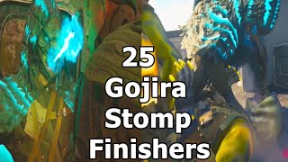 25 Gojira Stomp Finishers! | Godzilla Finishing Move - Call of Duty: Vanguard & CoD Warzone