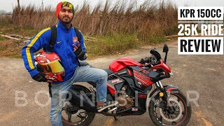 KPR 150cc 25k ride review  || timsun tyre || lifan bangaldesh || Born Biker || Bilmola gearx ||