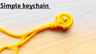 VERY Simple Keyring Design / Macrame Tutorial /DIY