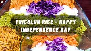 Tricolor Rice Recipe | Independence Day Special | Easy & Delicious Indian Dish #vegwonderland