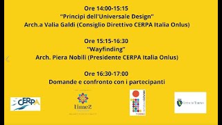 Formazione in tema di accessibilità sui Principi dell'Universal Design e sul Wayfinding