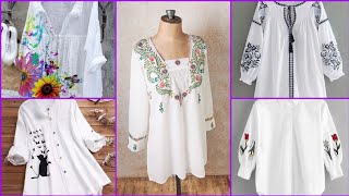 Stylish and Trendy design ideas for embroidered tunics&short kameez for summer