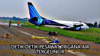 DETIK DETIK PESAWAT TRIGANA AIR TERGELINCIR PK-YSF DI BANDARA HALIM 20/03/2021