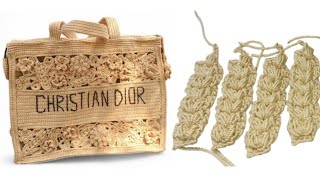 Crochet Tutorial "Wheat Flower" || Christian Dior Crochet Bag 🌾😍