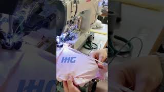 Lock Stitch Bottom Hemming Machine with Special Device for Simple Elastic Band Attach #shorts