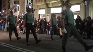 Semana Santa Valladolid 2016. Legionarios veteranos escoltando paso.