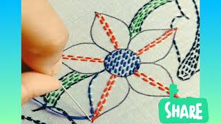 simple and easy  embroidery stitch designs /ab embroidery krna howa or b easy