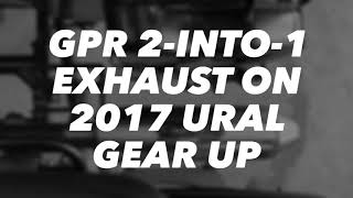 GPR Exhaust on Ural Gear Up