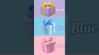 choose your gift box purple Vs pink Vs blue comment your favourite colour 💜💕💙