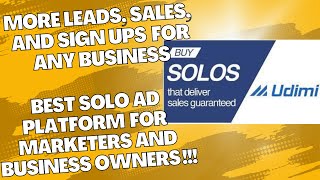 UDIMI | Best Solo Ad Traffic | Buy Targeted Traffic | Earn $1000+ A Month As An Affiliate