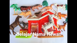 Belajar nama hewan dan suaranya| zebra, harimau, hippo, dino, rusa dll