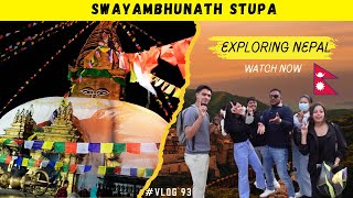 Swayambhunath Stupa  - Kathmandu - Nepal - Tourist Places in Nepal #Swayambhunath #nepal #vlog 93