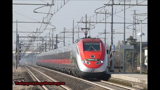 TRENI DI META' FEBBRAIO DELLA LINEA BOLOGNA-ANCONA IN TRANSITO A FORLIMPOPOLI