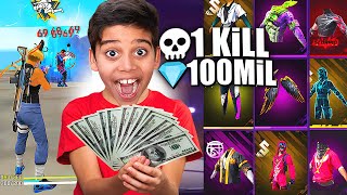 A Cada KILL Meu Irmãozinho GANHA 100.000 MIL DIAMANTES No Free Fire!