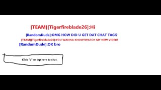 How to get team chat tag adopt me (bad)