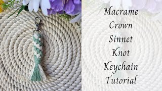 Macrame Crown Knot Keychain Tutorial