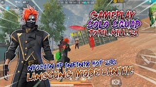 SOLO SQUAD PAKAI BUNDLE ALOK GRATISAN DI HP INFINIX HOT 20S AUTO KILL 21| GILAKK ENAK BET COKKK!!!