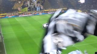 Borussia Dortmund - Juventus 0-3 18/03/2015 Settore Ospiti Inno Champions League e Coreografia BvB