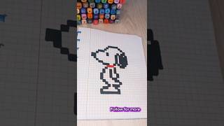 🐶 Snoopy Pixel Art #pixelartideas #pixelart #pixel #relaxing #satisfying #shorts