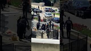 Car tries to crash through US Capitol barriers