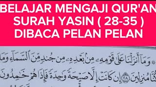 CARA MUDAH BELAJAR MENGAJI ALQURAN SURAH YASIN  AYAT 28-35 KHUSUS PEMULA,LANSIA DENGAN METODE TARTIL