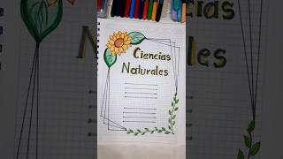 Carátula/Portada de Ciencias Naturales #caratulas #portadas #shortsvideo #creatividad #viral