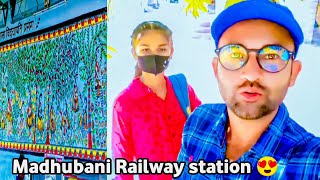 Madhubani railway stations 😍 l Madhubani Painting 😱 l Chaurasiya vlogs 07