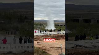 Strokker geyser in Iceland is especially active