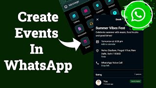 How to Create Events in WhatsApp