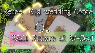 Wall Hanging | Diy Crafts | Cardboard Crafts | Old Wedding Cards Reuse Idea