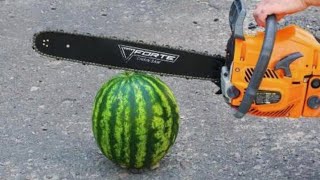 EXPERIMENTAL TEST | Chainsaw vs Watermelon