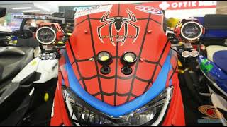 FuLL Modifikasi Yamaha  Nmax Merah 2017 Ala Spiderman