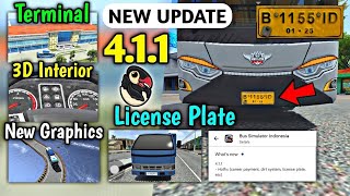 Hotfix New Update 4.1.1 - License Plate, 3D Interior, Shiny Details, more in Bus Simulator Indonesia