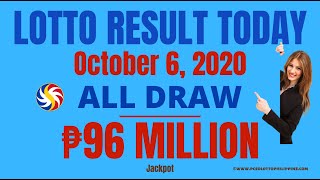 PCSO Lotto Result Today October 06, 2020