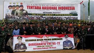 SEMANGAT !!! Muspida Kabupaten Sumedang Mengucap Selamat HUT TNI ke-72