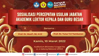 🔴 LIVE  | Sosialisasi Percepatan Usul Jabatan Akademik Lektor Kepala & Guru Besar