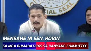 MGA BUMATIKOS NG COMMITTEE NI SEN. ROBIN HOOD PADILLA