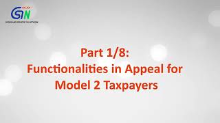 Part 1 Functionalities in Appeal for Model 2 Taxpayers English