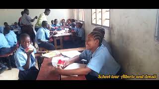 School TOUR of sharing food to the student,, Alberto and Donsii watch till the END