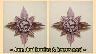 Cara membuat jam dinding dari kardus dan kertas nasi