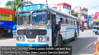 Badulla 99 Colombo Semi Luxury Fare Private Bus Operating By Vindya Semi Luxury Service - Badulla