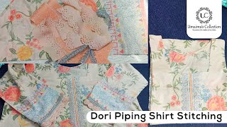 Dori Piping Shirt Stitching | Dori Piping Lagane Ka Tarika | Umaimas Collection