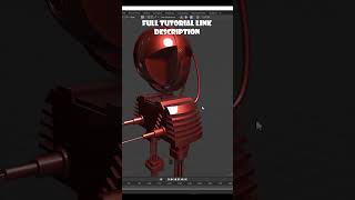 3D scifi robot modeling vol.2.0 cable connections-mds design #shorts 🎭