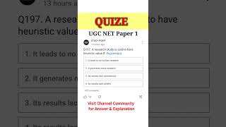 Daily Quize for UGC NET | Research Aptitude for UGC NET 2024 | UGC NET Dec 2023PYQs