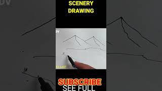 HOW TO DRAW SCENERY EASY#shorts👍👍